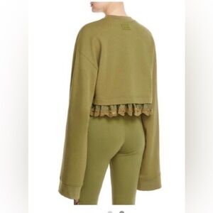 Puma x Fenty Olive Green Women's Cropped Top sweatshirt and pants